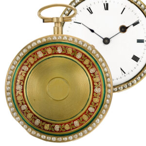 Rare Swiss erotic quarter repeating automaton watch Circa 1800