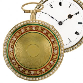 Rare Swiss erotic quarter repeating automaton watch Circa 1800
