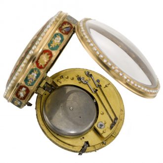 Rare Swiss erotic quarter repeating automaton watch Circa 1800