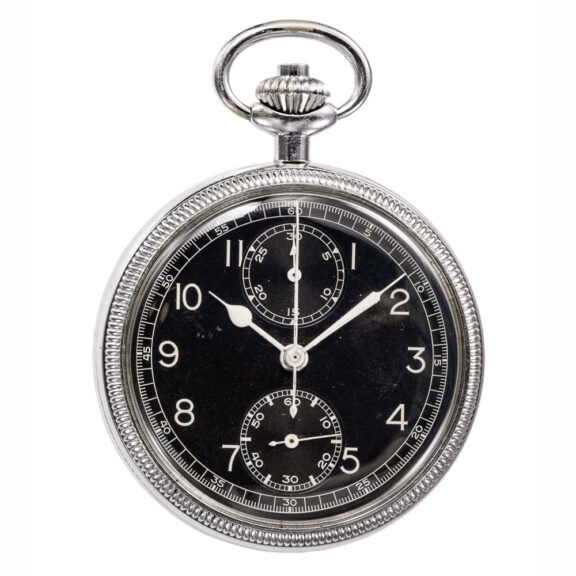 Swiss chrome plated chronograph with tachometer Circa 1940