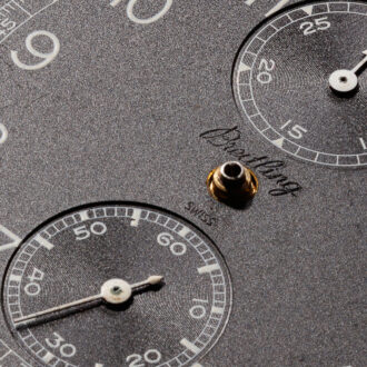 Swiss chrome plated chronograph with tachometer Circa 1940