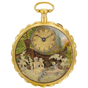 Swiss quarter repeating musical automaton watch Circa 1800