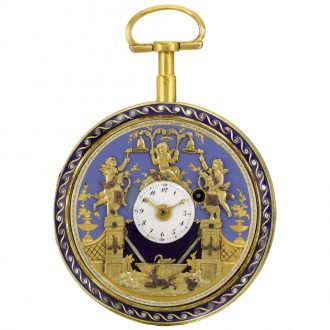 Swiss repeating watch with double waterfall automata Circa 1800