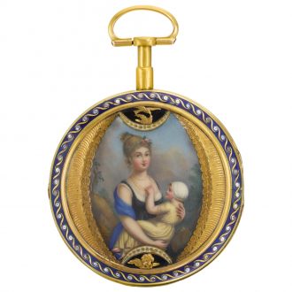 Swiss repeating watch with double waterfall automata Circa 1800