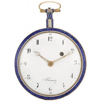 French pair cased verge watch with presentation plaque Circa 1814