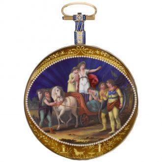 French pair cased verge watch with presentation plaque Circa 1814