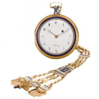 French pair cased verge watch with presentation plaque Circa 1814