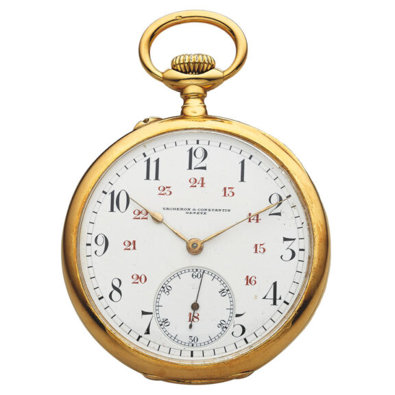 Swiss pocket watch the back hand-engraved with scrolls and figures Circa 1912