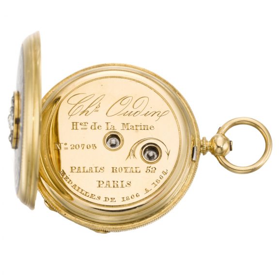 French watch with bar brooch pin and chatelaine Circa 1820 French watch with bar brooch pin and chatelaine Circa 1820