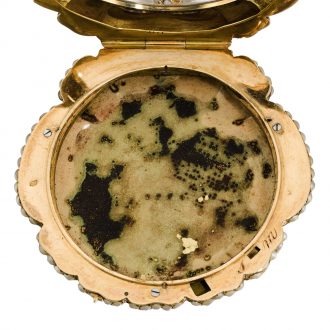 Swiss rose form two train musical automaton watch Circa 1820