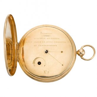 Swiss 18 carat gold open faced cylinder pocket watch Circa 1830