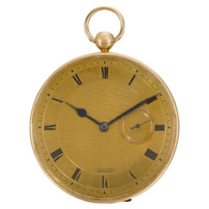 Swiss 18 carat gold open faced cylinder pocket watch Circa 1830
