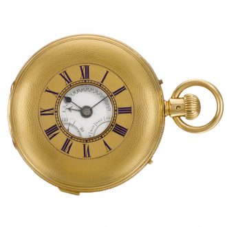 English repeating pocket watch with retrograde date Circa 1866
