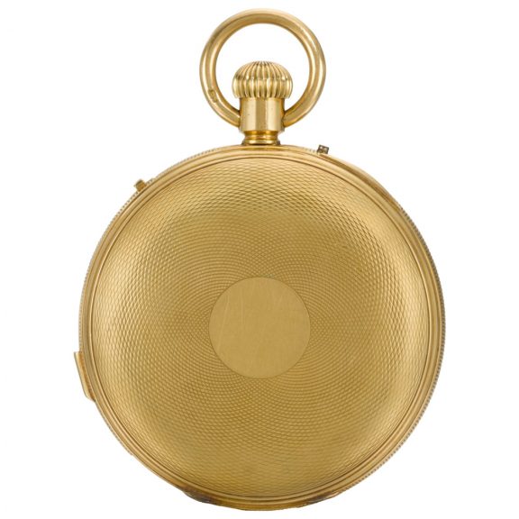 English repeating pocket watch with retrograde date Circa 1866 English repeating pocket watch with retrograde date Circa 1866