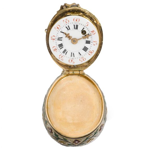 Austrian mandolin form watch with musical movement Circa 1895 Austrian mandolin form watch with musical movement Circa 1895