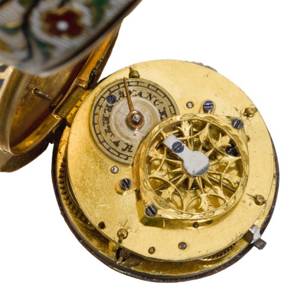 Austrian mandolin form watch with musical movement Circa 1895 Austrian mandolin form watch with musical movement Circa 1895