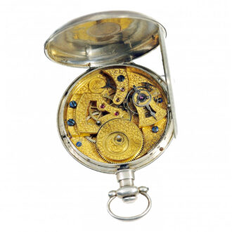 Silver Swiss rare lever-duplex pocket watch Circa1835