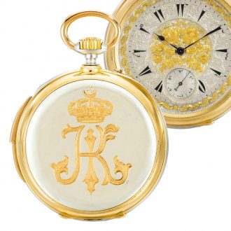 Swiss open faced minute repeating keyless lever watch Circa 1887