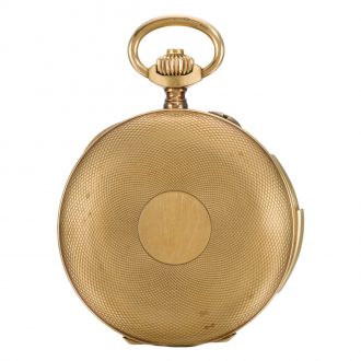Swiss hunting cased minute repeating keyless lever watch Circa 1900