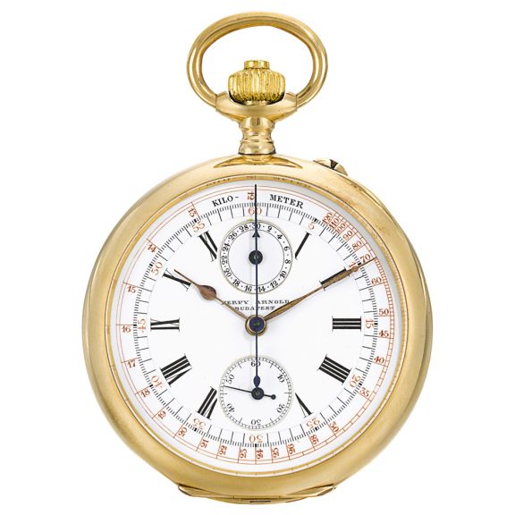 Swiss chronograph with register and tachymeter scale Circa 1900