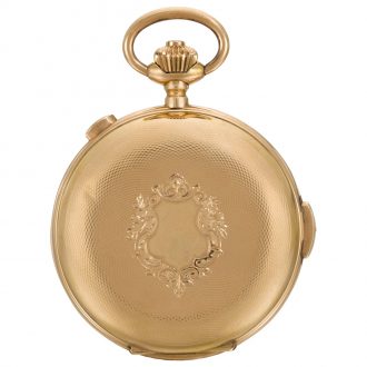 Swiss hunting cased quarter repeating chronograph watch Circa 1900