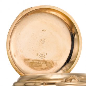 Swiss hunting cased quarter repeating chronograph watch Circa 1900