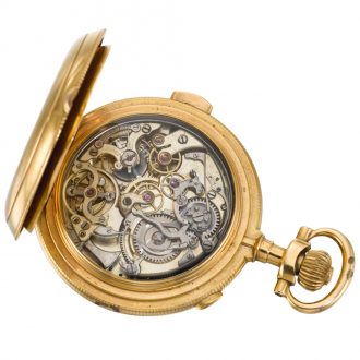 Swiss repeater with moon phases chronograph and calendar Circa 1900