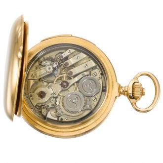 Swiss hunting cased minute repeating keyless lever watch Circa 1890 Swiss hunting cased minute repeating keyless lever watch Circa 1890