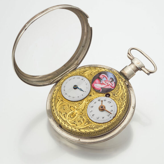 A French verge watch with enamel painting and date Circa 1800 A French verge watch with enamel painting and date Circa 1800