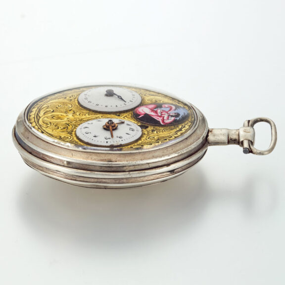 A French verge watch with enamel painting and date Circa 1800 A French verge watch with enamel painting and date Circa 1800
