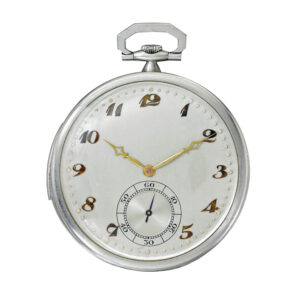 Swiss platinum open faced minute repeating lever watch Circa 1950