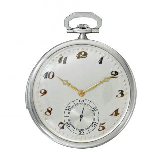 Swiss platinum open faced minute repeating lever watch Circa 1950