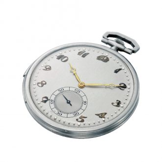 Swiss platinum open faced minute repeating lever watch Circa 1950