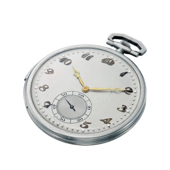 Swiss platinum open faced minute repeating lever watch Circa 1950 Swiss platinum open faced minute repeating lever watch Circa 1950