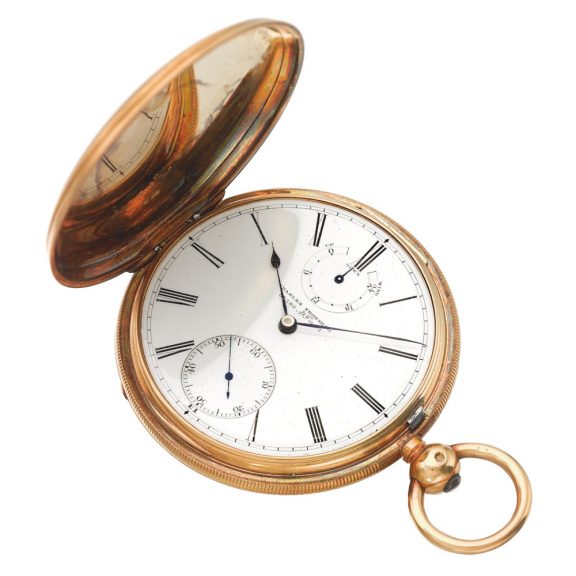 English key wound lever with power reserve indication Circa 1865 English key wound lever with power reserve indication Circa 1865