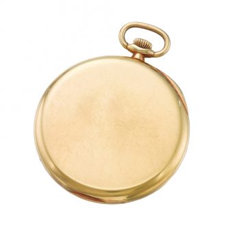 Danish 18k gold open faced triple calendar watch Circa 1920