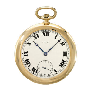 French 18 carat gold open faced dress watch Circa 1920