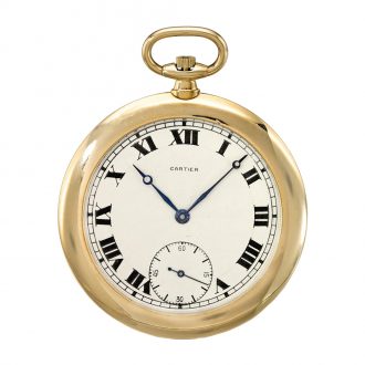 French 18 carat gold open faced dress watch Circa 1920