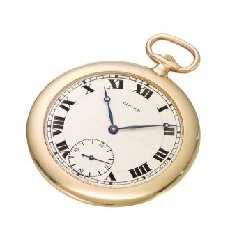 French 18 carat gold open faced dress watch Circa 1920