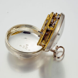 An English verge with painted dial in silver pair cases Circa 1793