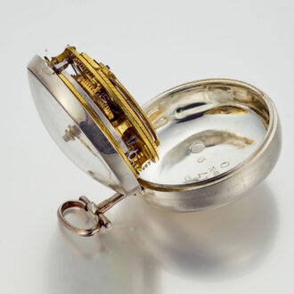 An English verge with painted dial in silver pair cases Circa 1793