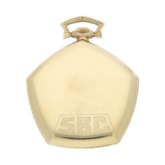 American open faced pentagonal lever dress watch Circa 1940 American open faced pentagonal lever dress watch Circa 1940