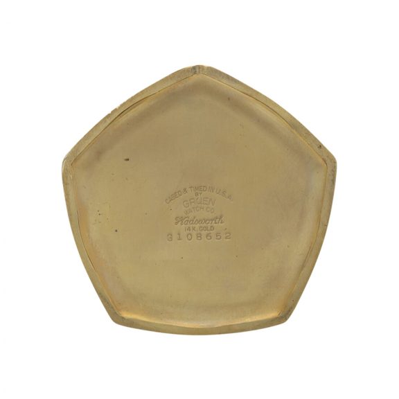 American open faced pentagonal lever dress watch Circa 1940 American open faced pentagonal lever dress watch Circa 1940