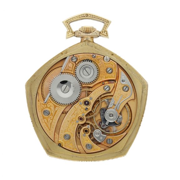 American open faced pentagonal lever dress watch Circa 1940 American open faced pentagonal lever dress watch Circa 1940