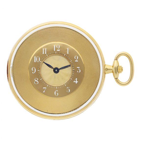French gold half hunting cased Cartier pocket watch Circa 1920