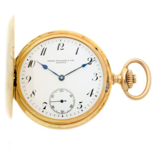 Swiss pink 18 carat gold hunting cased lever watch Circa 1902
