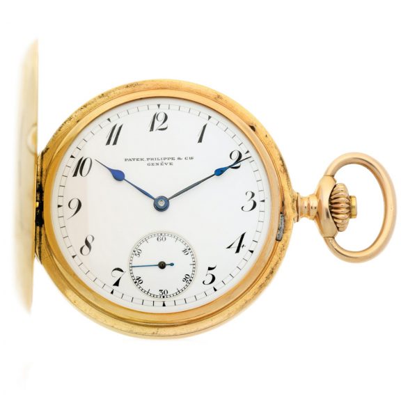 Swiss pink 18 carat gold hunting cased lever watch Circa 1902