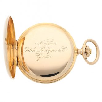 Swiss pink 18 carat gold hunting cased lever watch Circa 1902