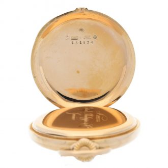 Swiss pink 18 carat gold hunting cased lever watch Circa 1902