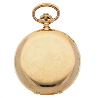 Swiss pink 18 carat gold hunting cased lever watch Circa 1902